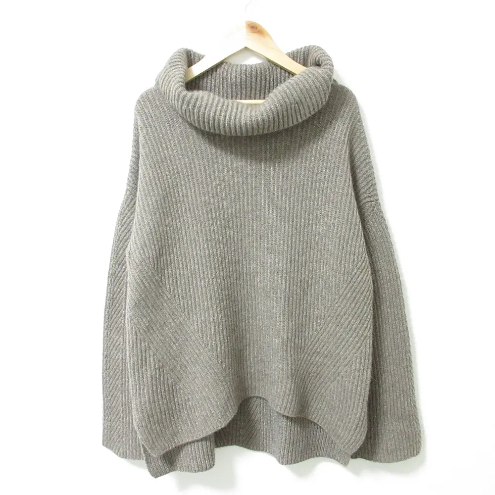 FOXEY フォクシー Knit Top Chocolat カシミヤ100％ タートルネック オーバーサイズ ニット セーター 41437 ブラウン系