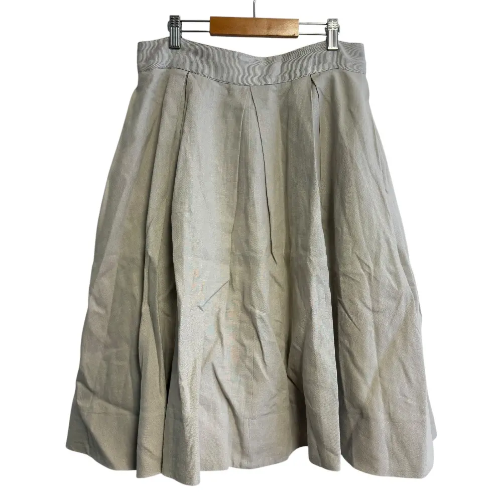 FOXEY フォクシー A-Line Pleated Skirt リネン100％ ひざ丈 フレアスカート 36910 42 ベージュの買取実績【2024年9月買取】