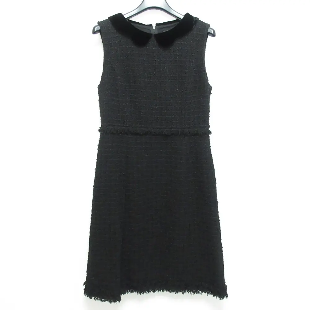 FOXY フォクシー ペタルツイード ドレス ワンピース ブラック 37432 サイズ40 ブラック