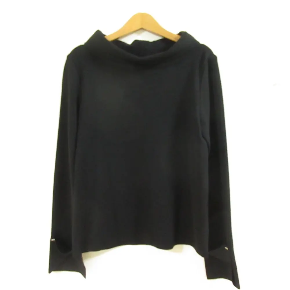 FOXEY フォクシー  Knit Tops Bridget ボトルネック オフタートル プルオーバー ニット セーター 37123 サイズ40 ブラック