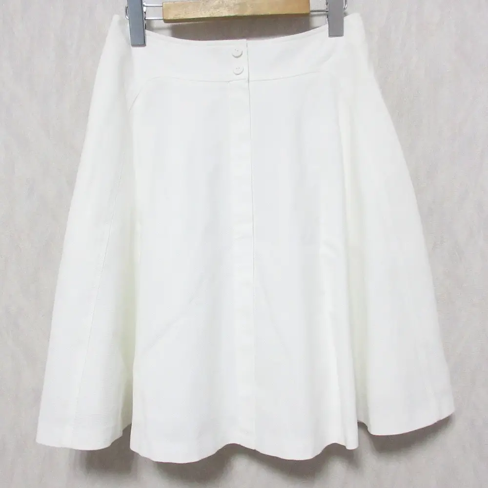 FOXEY フォクシー Skirt Lily コットンピケ ひざ丈 フレアスカート 35688 40 ホワイト