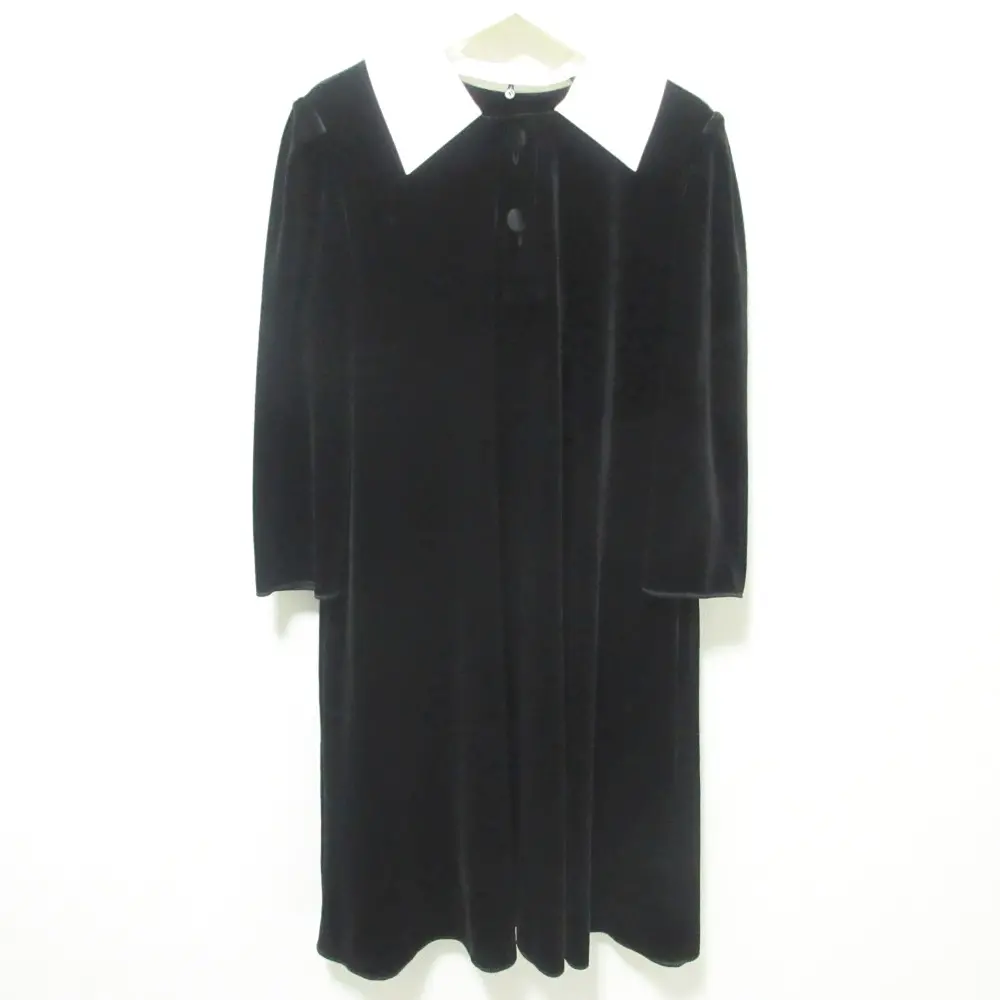 VELOUR NOIR by FOXEY NEWYORK ベロア ノアールバイフォクシー Noir Chic ドレス 七分袖ワンピース 39831 40 ブラック