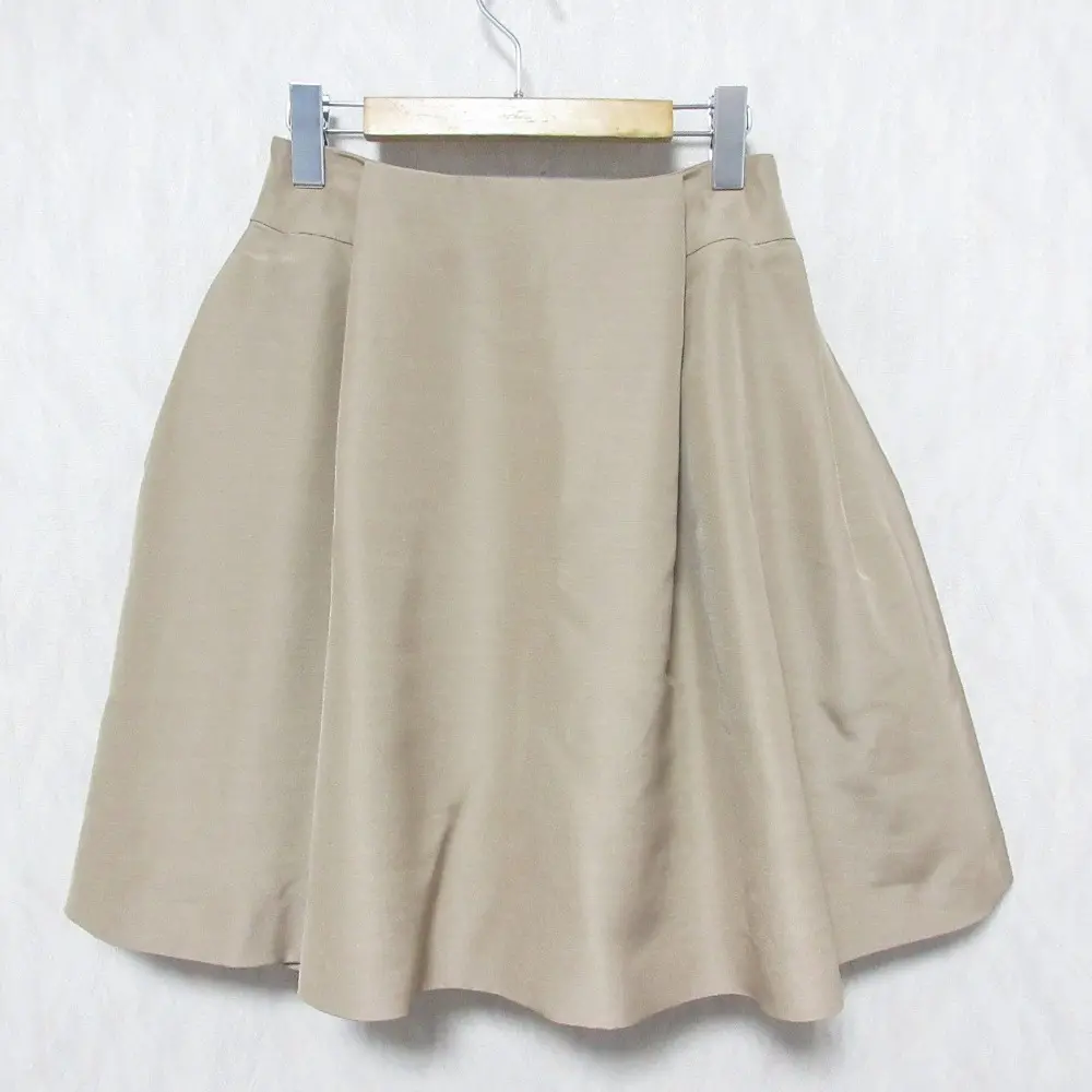 FOXEY フォクシー ウール×シルク フラゴナール ボリュームスカート 34141 38 ブラウン