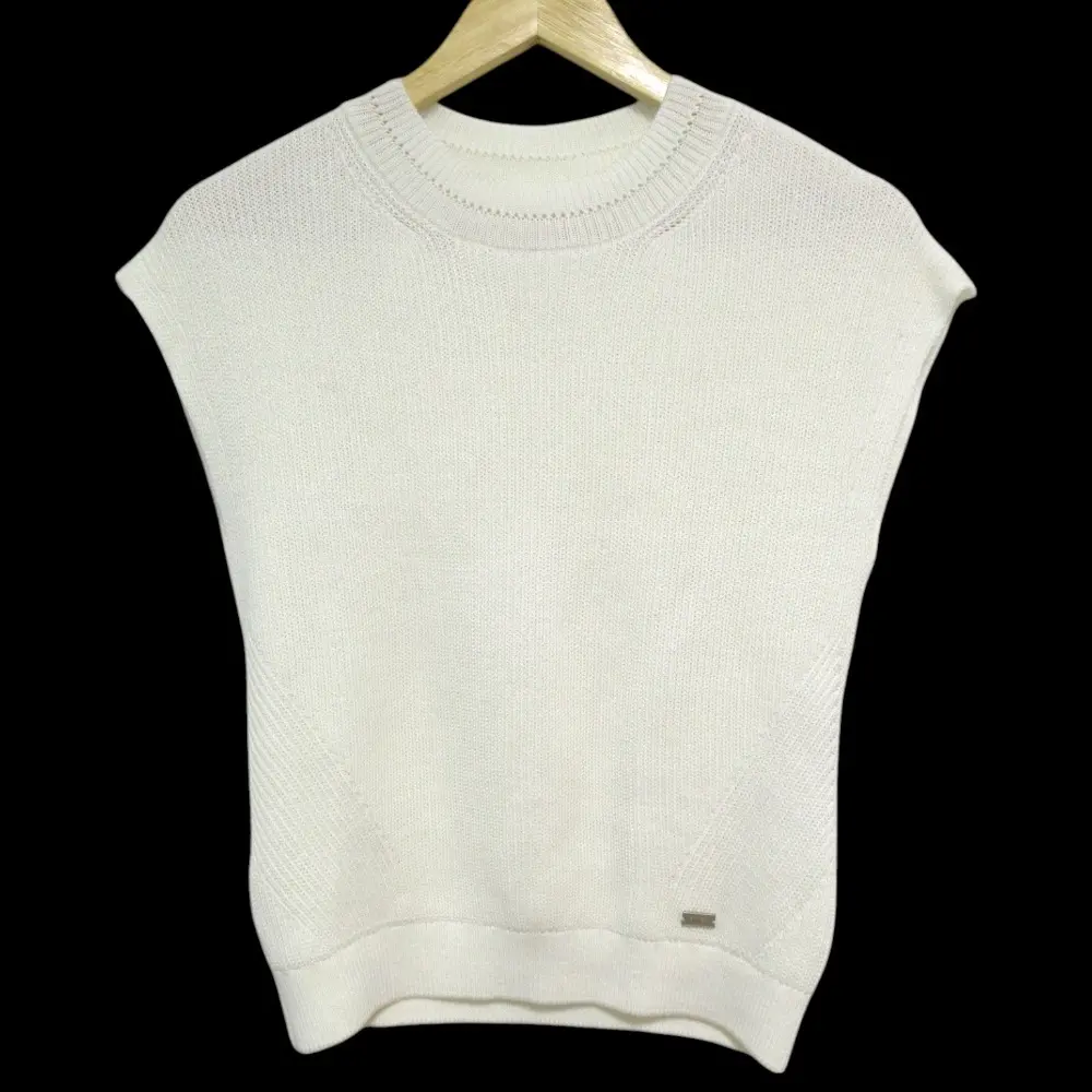 FOXEY フォクシー 2022年製 Little Strea シルクブレンド フレンチスリーブ ニット セーター 42846 サイズ38 ホワイト