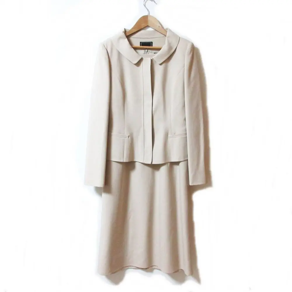 FOXEY フォクシー シングルジャケット×ひざ丈ワンピース サクセススーツ セットアップ サイズ40 ベージュ