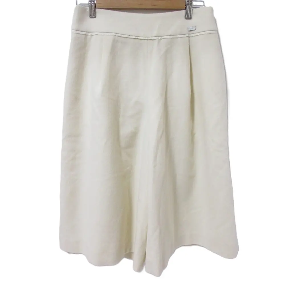 FOXEY フォクシー 2023年製 ROSALIE ロザリー カシミヤブレンド ワイドパンツ 43905 サイズ42 アイボリー