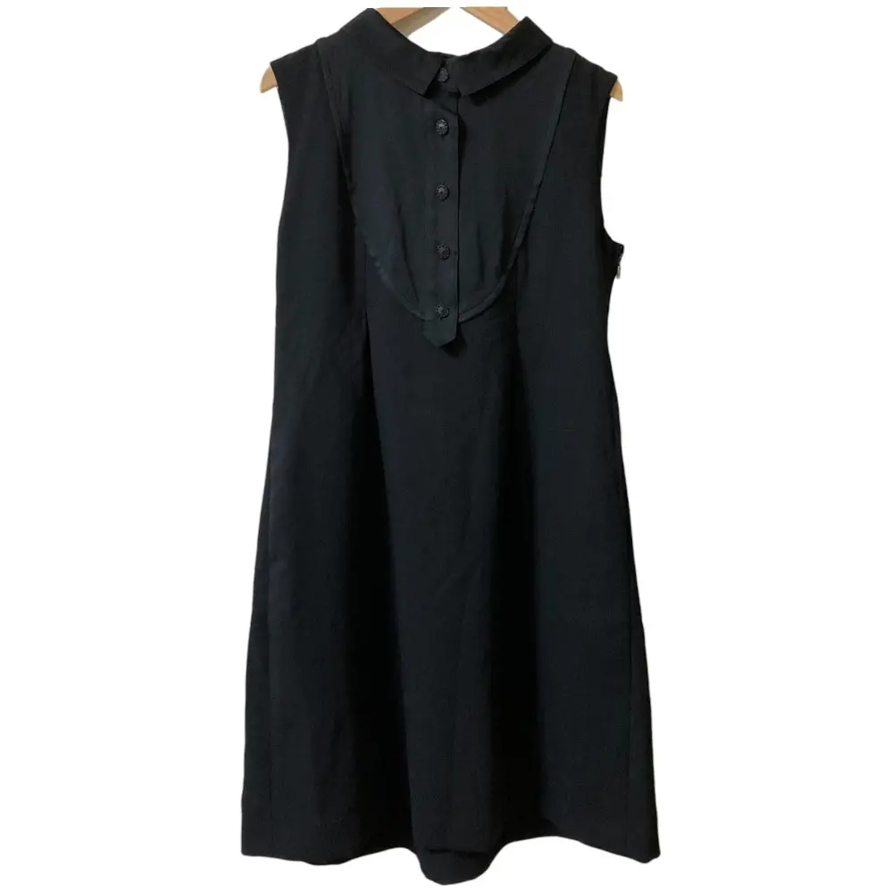 FOXEY フォクシー ノースリーブ ひざ丈 フレア ワンピース 26536 40サイズ ブラック