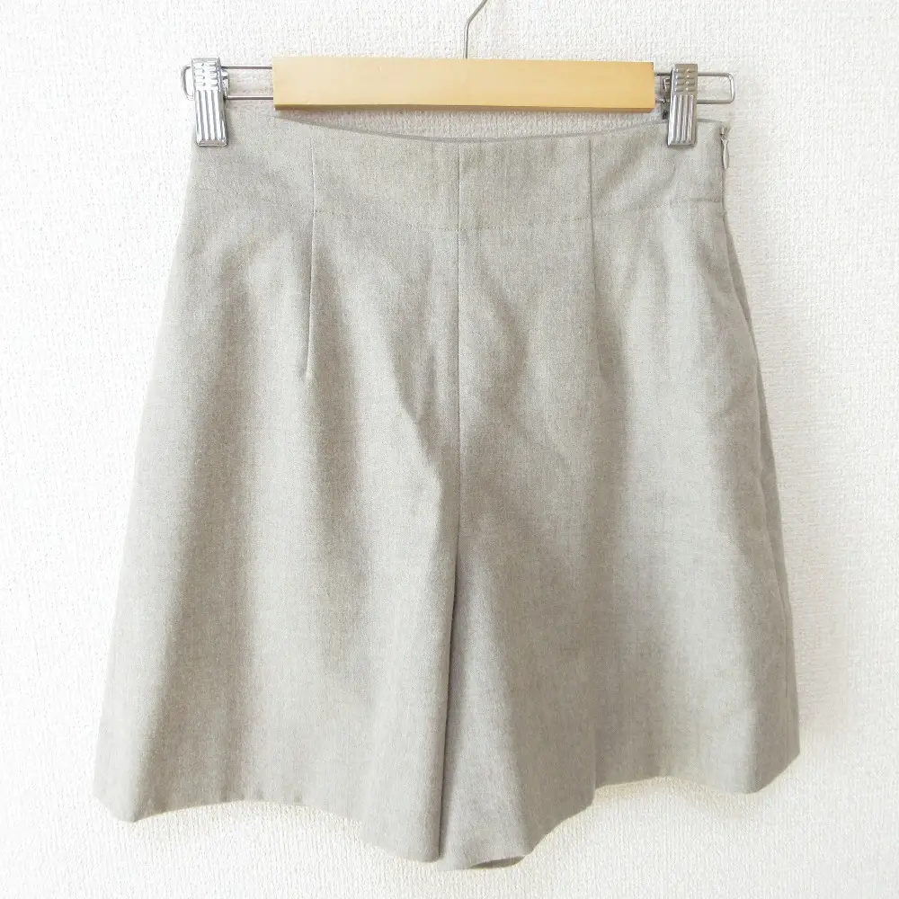 FOXEY フォクシー Flannel Short フランネル ショートパンツ 40430 38 グレージュ