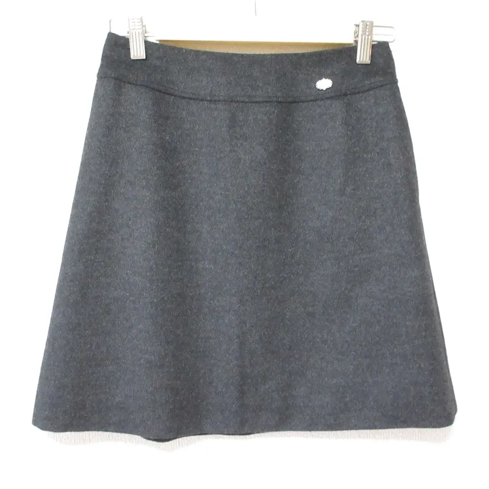 FOXEY フォクシー カシミヤブレンド ミニスカート 33745 サイズ38 チャコールグレー