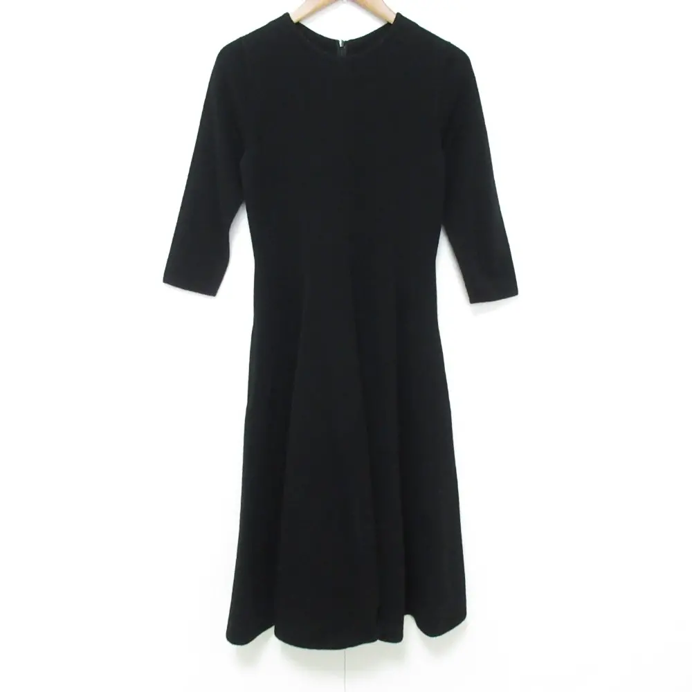 FOXEY フォクシー シームレスフレア ニットワンピース ドレス 42287 サイズ38 ブラック