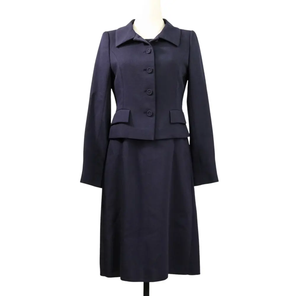 フォクシー Ceremony Suits セレモニースーツ ジャケット ワンピース セットアップ 35581 38 ネイビー