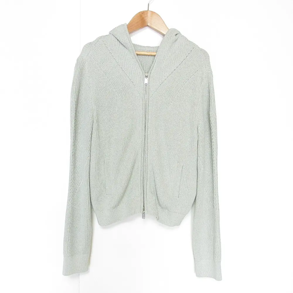 22SS FOXEY フォクシー Cardigan Stream ジップアップ ニットパーカー 42848 サイズ38 アイスブルーの買取実績【2025年4月買取】