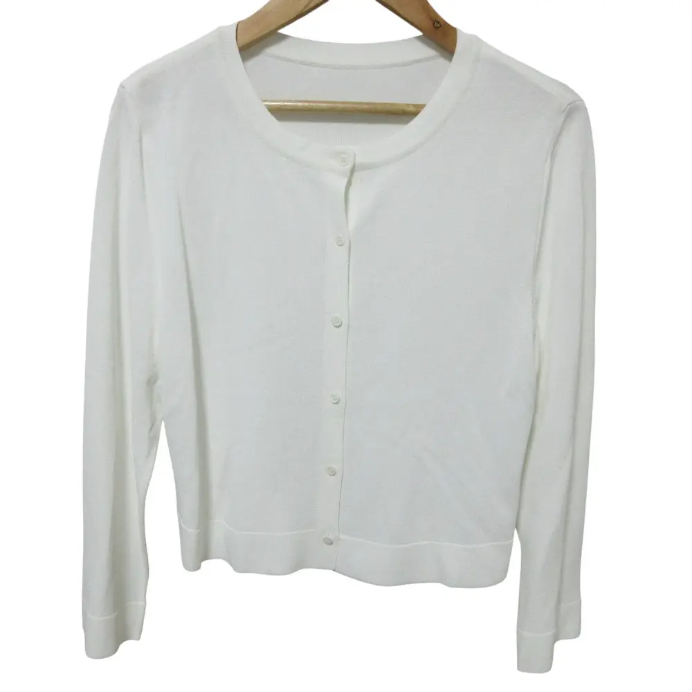 22年商品 FOXEY フォクシー アッパースタンダード クルーネック クロップド ニット カーディガン 36823 40 ホワイト