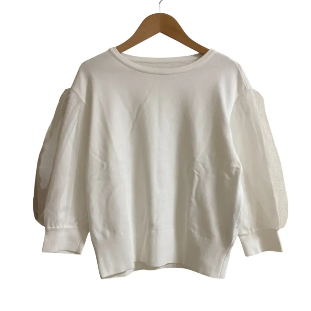 FOXEY フォクシー Balloon Knit Top ニット 41847 サイズ40 ホワイト