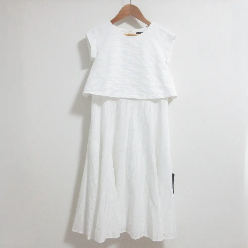 FOXEY フォクシー Dress Amalfl バックパール釦 ノースリーブ ドレスワンピース 44163 サイズ40 ホワイト