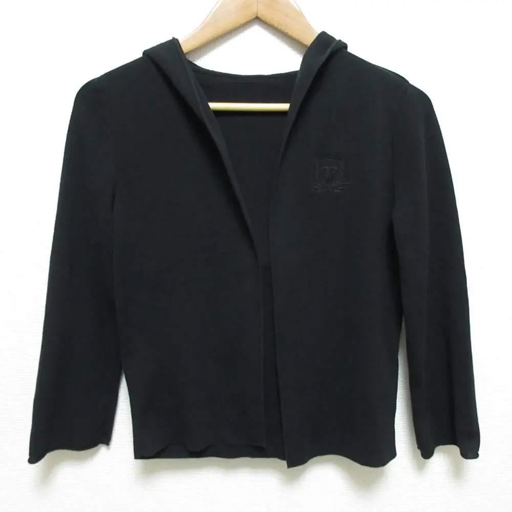 FOXEY フォクシー リラックスフーディ ニット 41896 サイズ40 ブラック