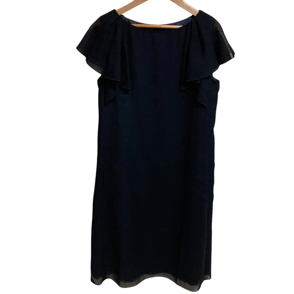 FOXEY フォクシー Dress Lemonade フリルワンピース 37965 サイズ40 ネイビー