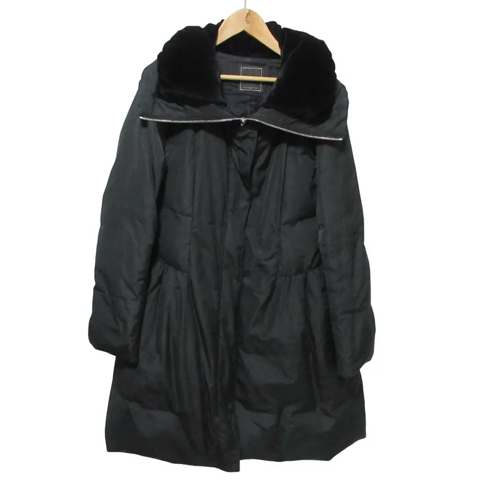 FOXEY フォクシー クッションベロアカラーダウンコート サイズ42 ブラック