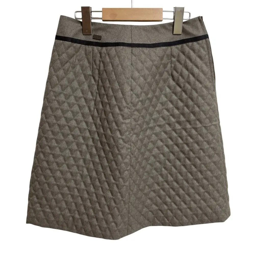 FOXEY フォクシー キルティングスカート 40127 サイズ38 グレージュ