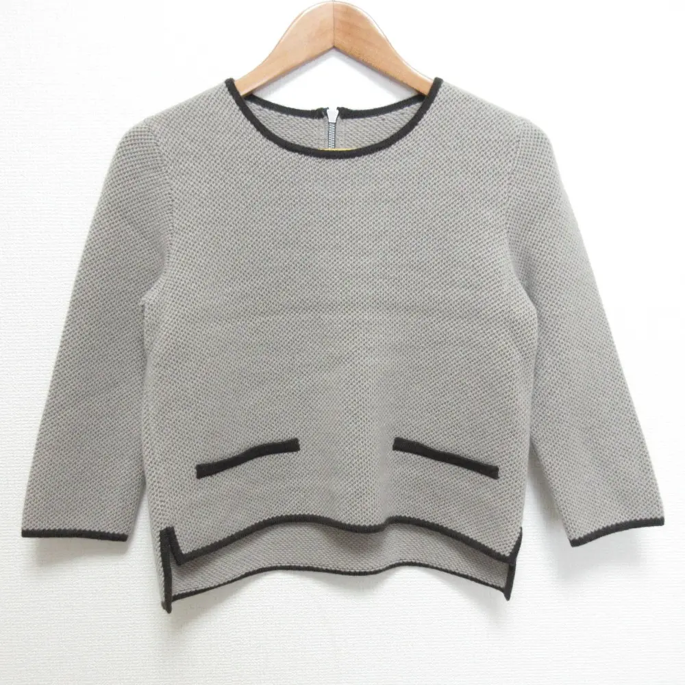 FOXEY フォクシー Chiboust ニット セーター 34891 サイズ40 グレー