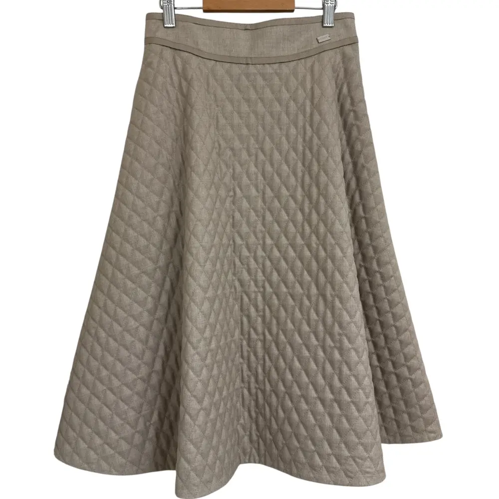 FOXEY フォクシー Skirt Cross Flare ミモレ丈 フレアスカート 41769 サイズ38 ベージュ