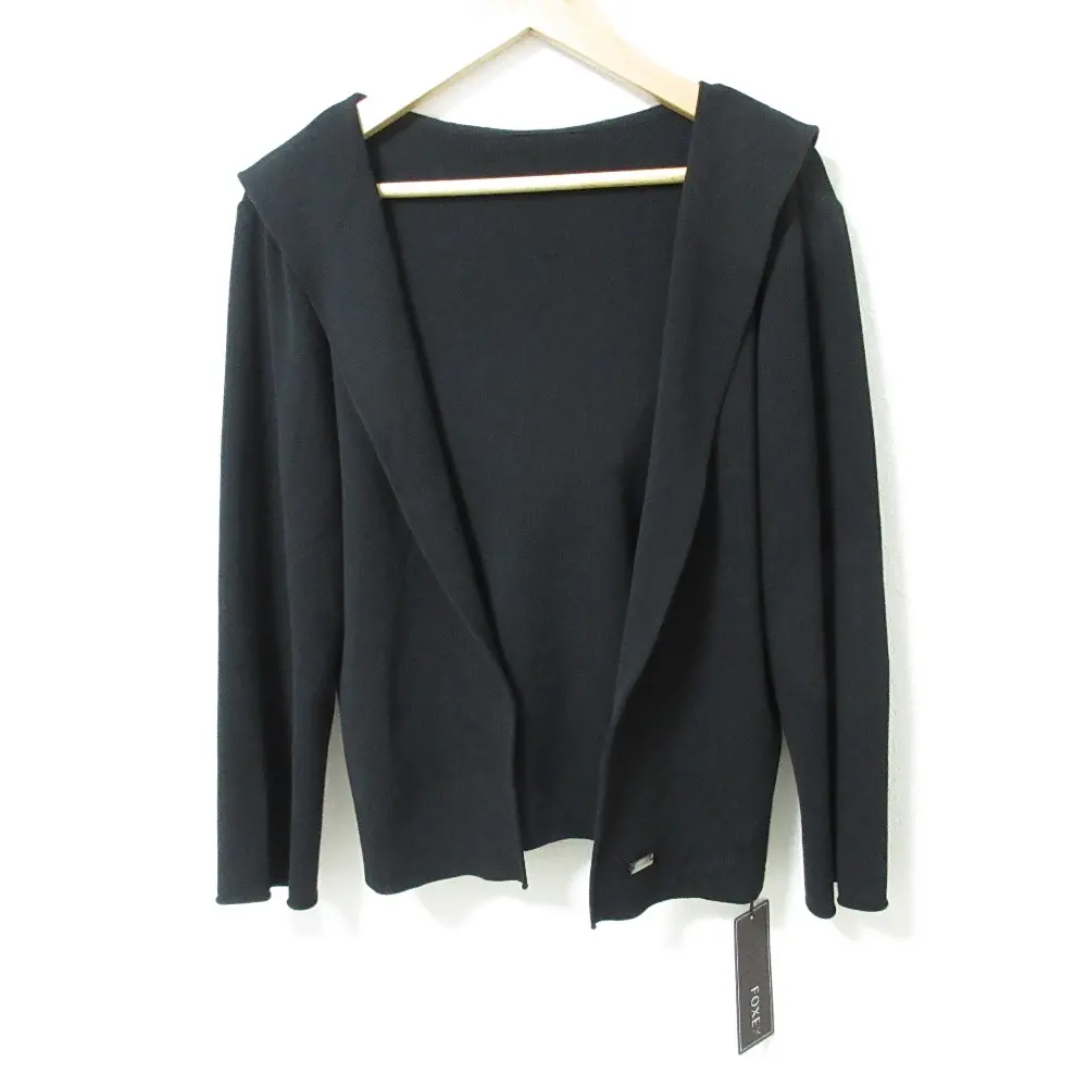 FOXEY フォクシー Cardigan Relax Houdie フーデッド ニットカーディガン 37464 サイズ40 ブラック