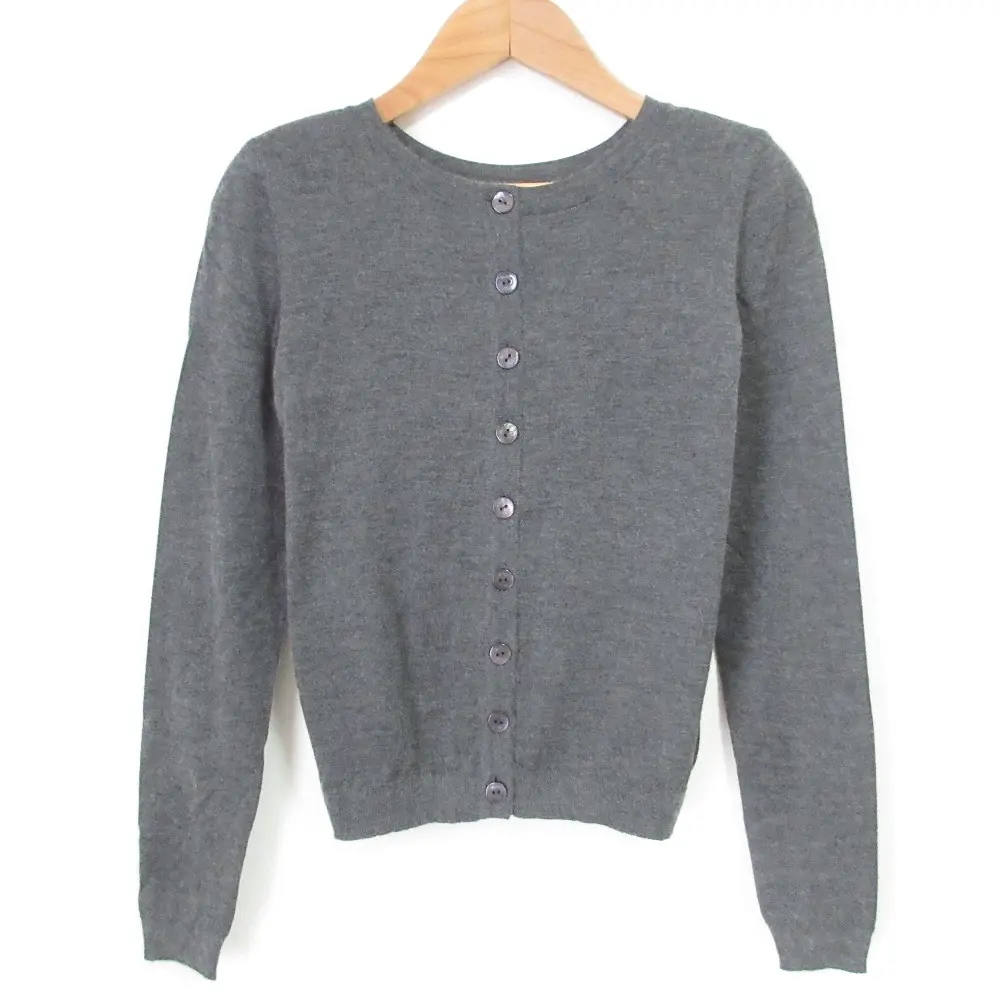 FOXEY フォクシー カシミヤシルク 2WAY ニットカーディガン 31502 38サイズ グレー