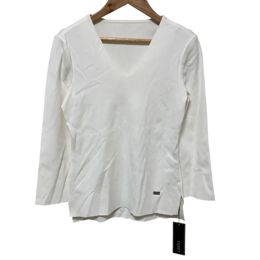 FOXEY フォクシー セインボーテ ニット カットソー 37469 サイズ38 ホワイト