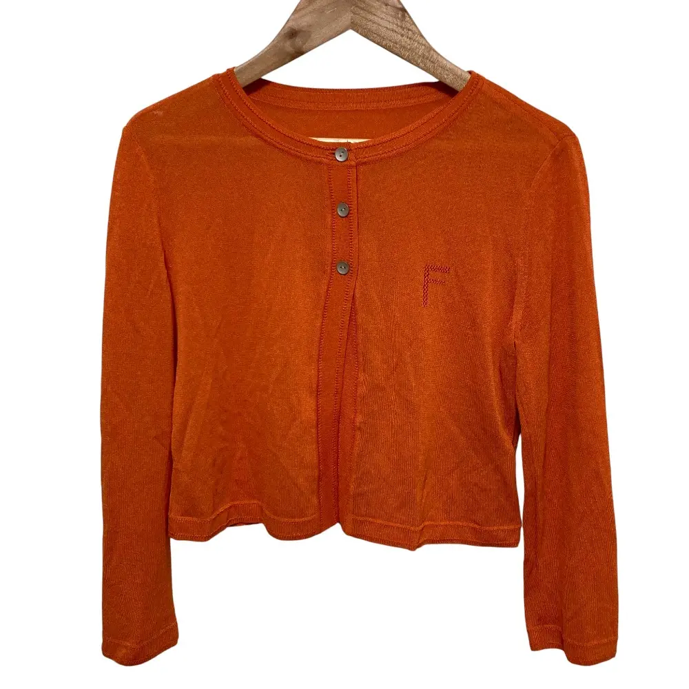 FOXEY フォクシー F・T Cardigan Ajoure カーディガン 39675 サイズ38 オレンジ