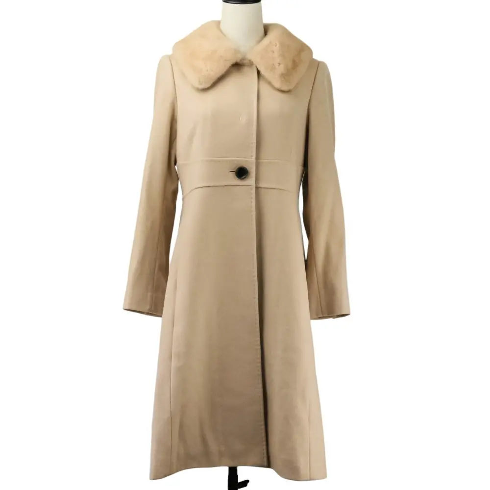 FOXEY BOUTIQUE フォクシー Conserva Foxey ミンクファー カシミヤコート 39265 サイズ40 ベージュ