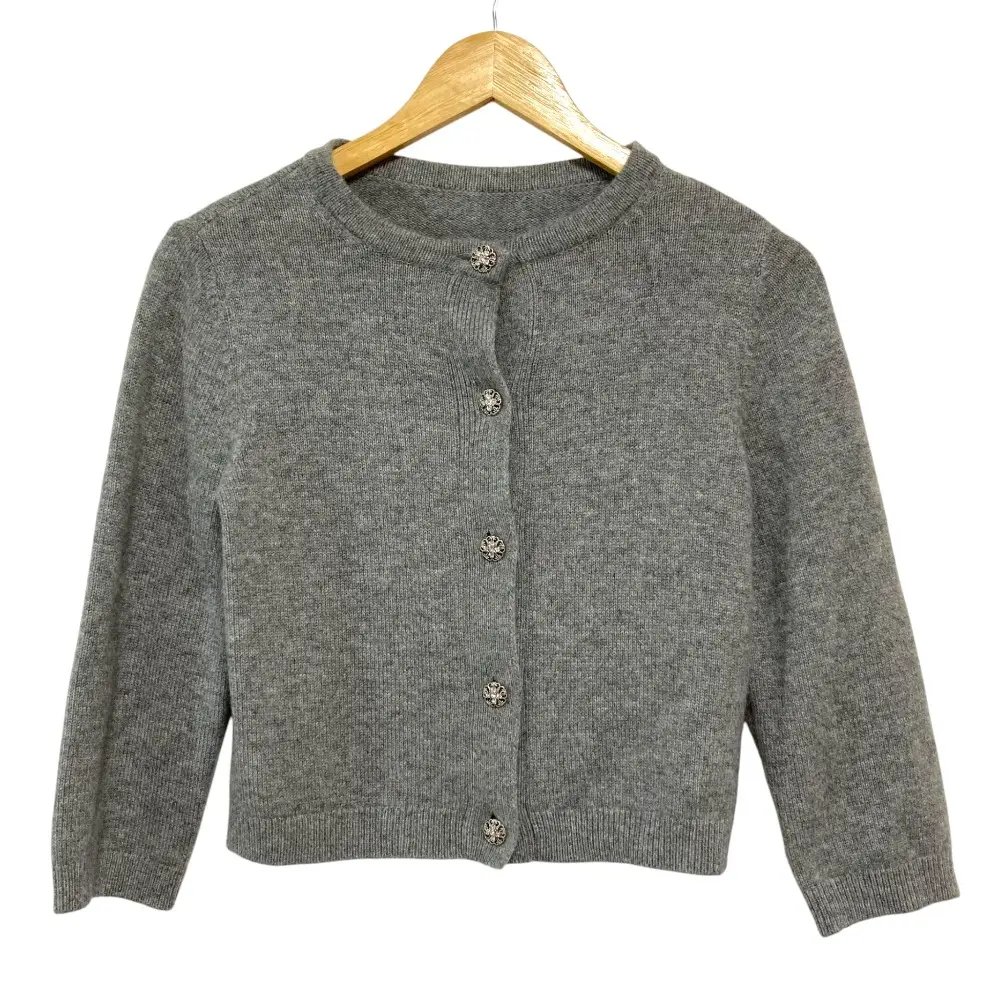 FOXEY フォクシー スパークル カシミヤ ニット カーディガン 37713 サイズ40 グレー