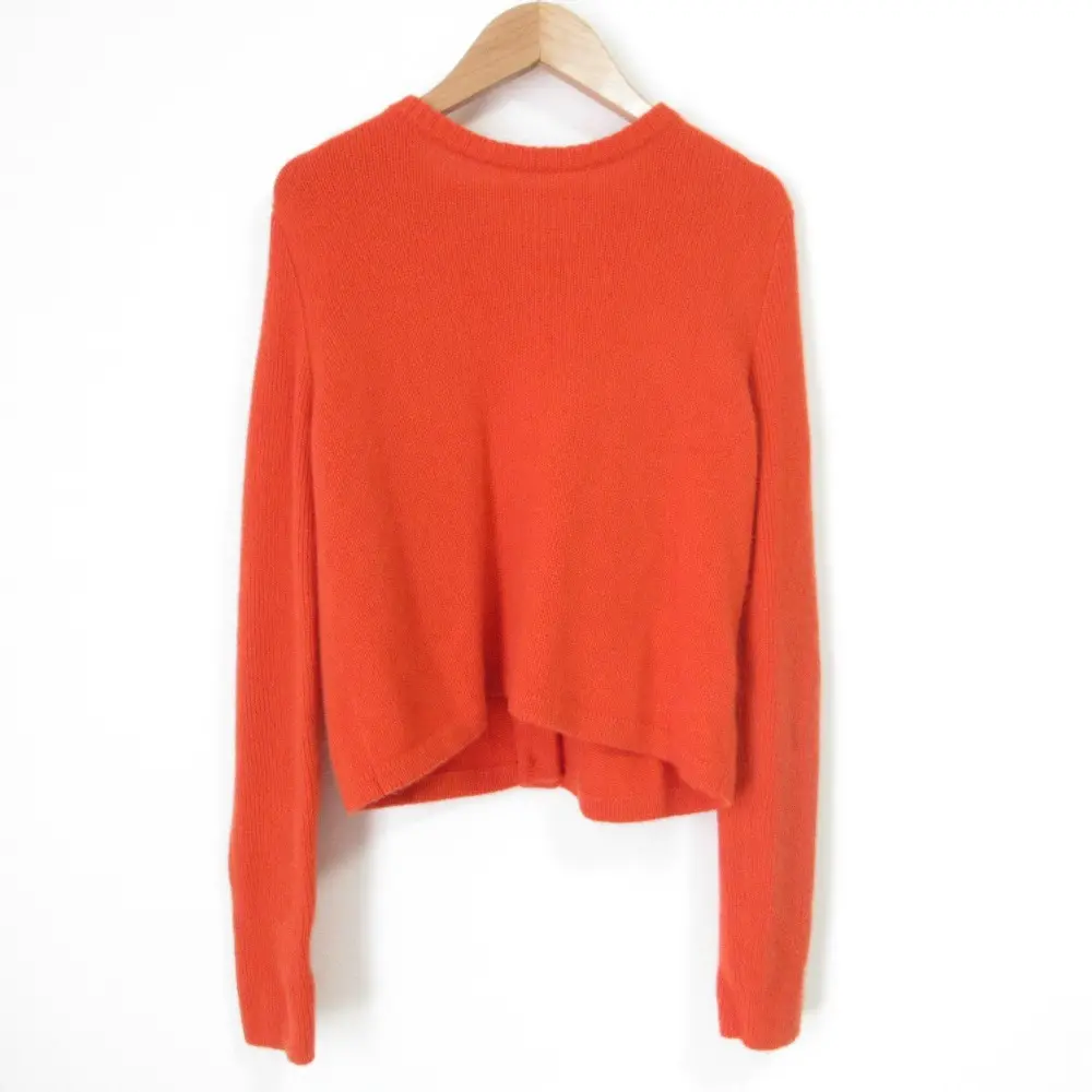 FOXEY フォクシー F.B.ボタン 前後2way カシミヤセーター カーディガン 40348 サイズ38 オレンジ