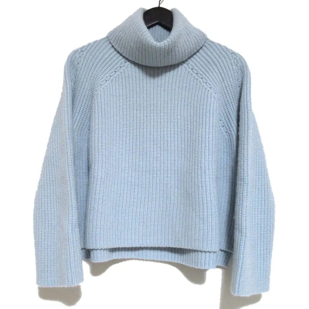 FOXEY フォクシー AGRIS アグリス カシミヤ タートルネック ニット セーター 39115 ブルーグレー