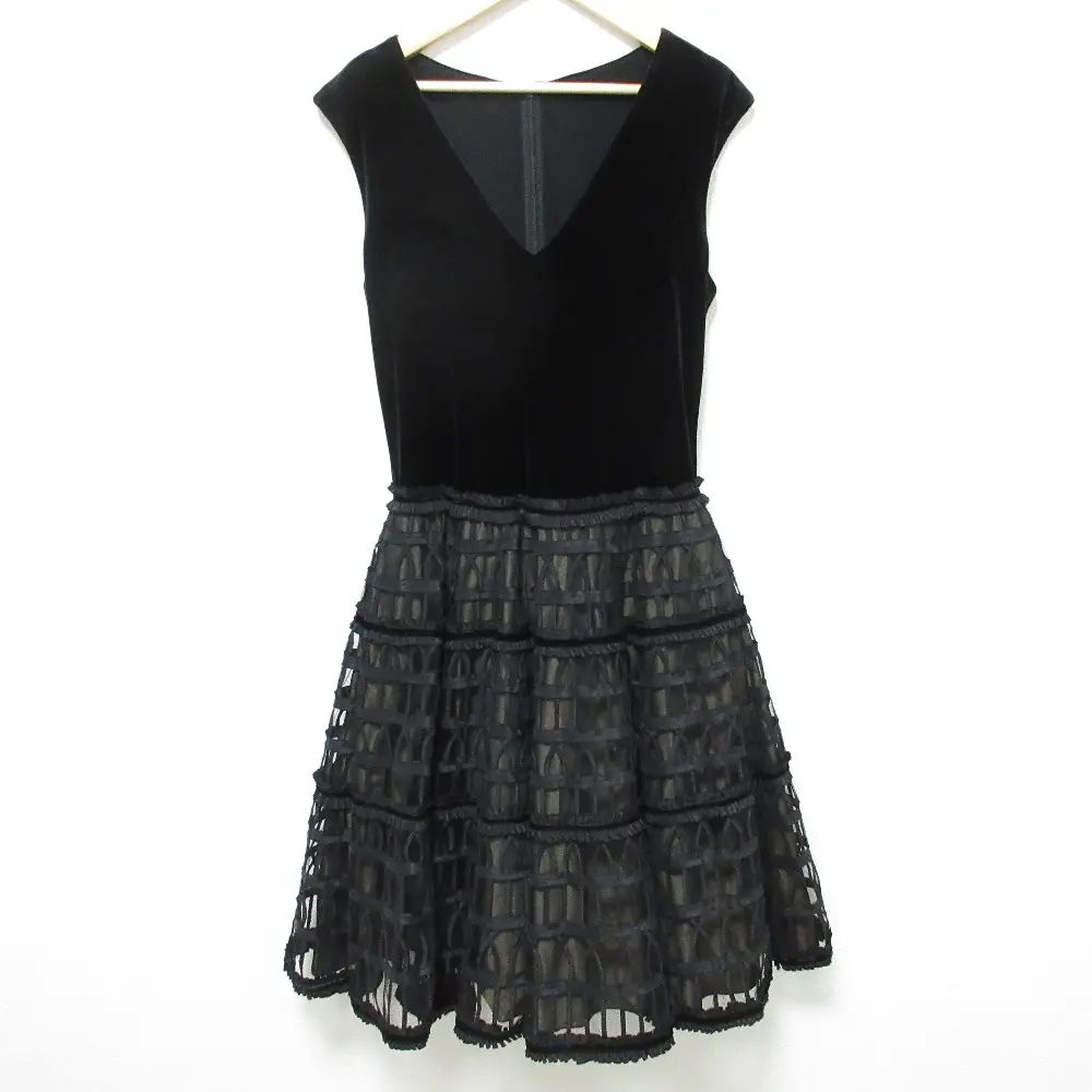 FOXEY フォクシー アールデコエレガンス ワンピース ドレス 31743 サイズ38 ブラック