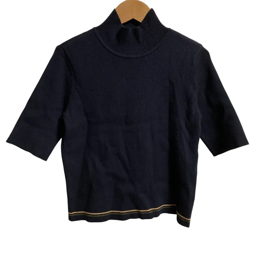 23AW FOXEY フォクシー 花より男子 コラボ Assembly Top アセンブリートップ ニット カットソー 43863 サイズ38 ネイビー