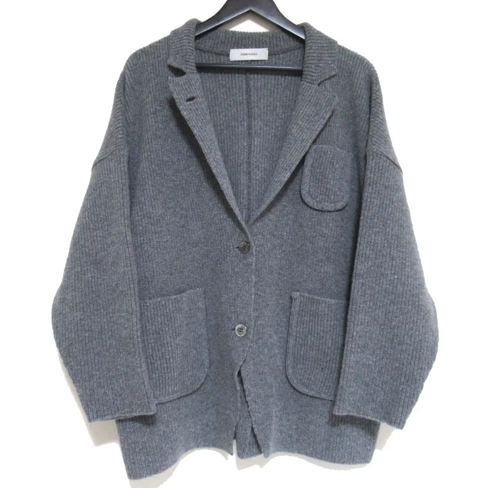 24AW FUMIE TANAKA フミエタナカ over knit jk オーバーニットジャケット カーディガン F24A-09 2サイズ グレー