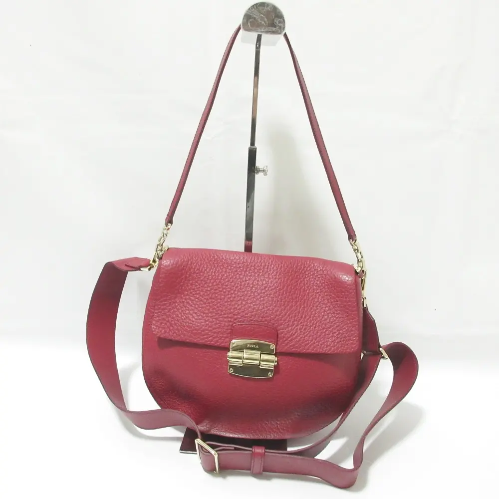FURLA フルラ クラブ レザー 2way ショルダーバッグ ハンドバッグ レッドの買取実績【2024年11月買取】