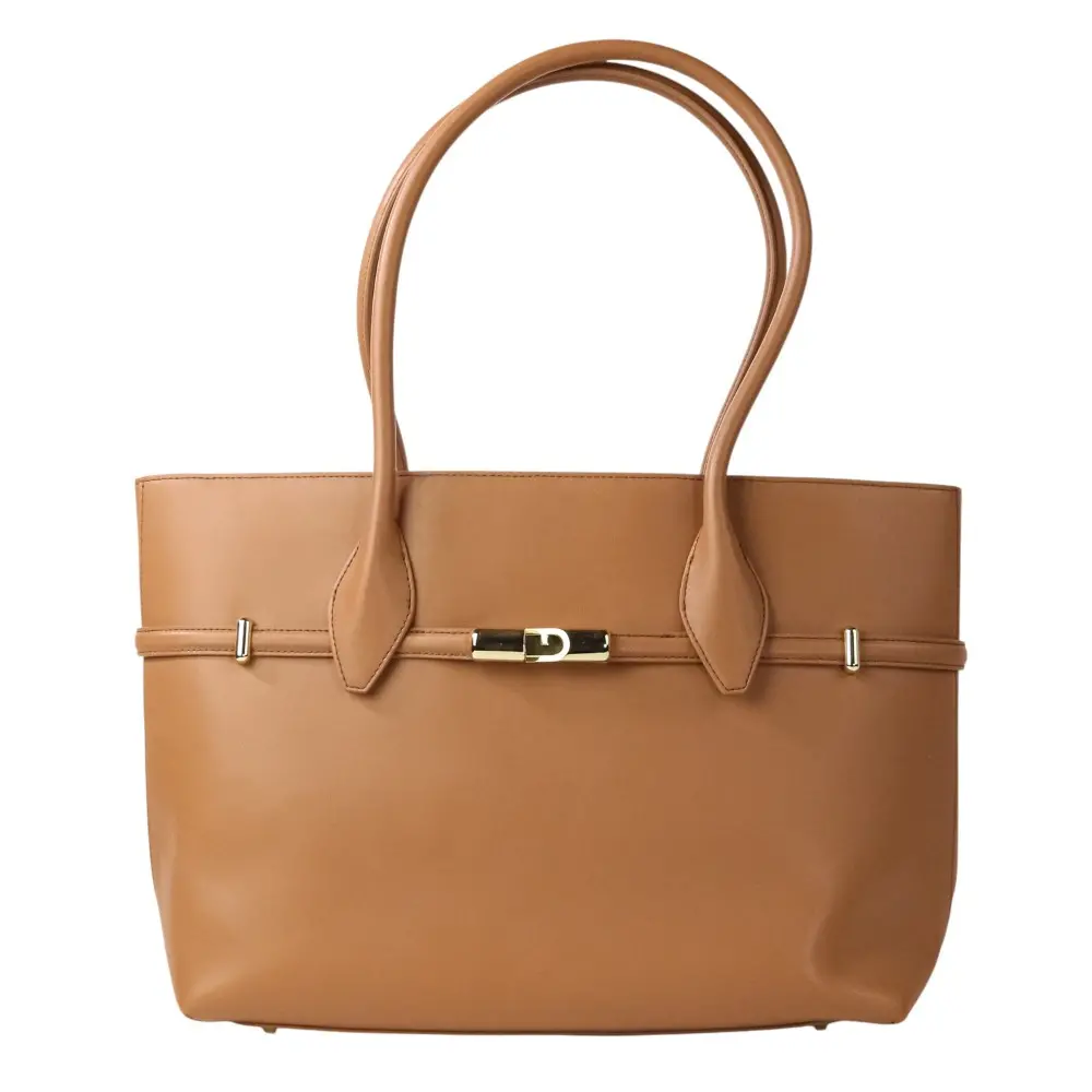 FURLA フルラ GOCCIA L ゴッチャ レザー トートバッグ ブラウン