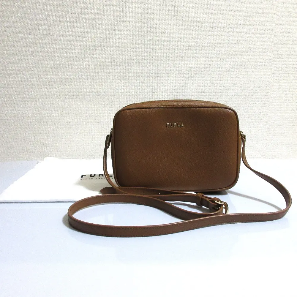FURLA フルラ LILLI リリー ダブルジップ クロスボディ ショルダーバッグ EP59LIL ブラウン