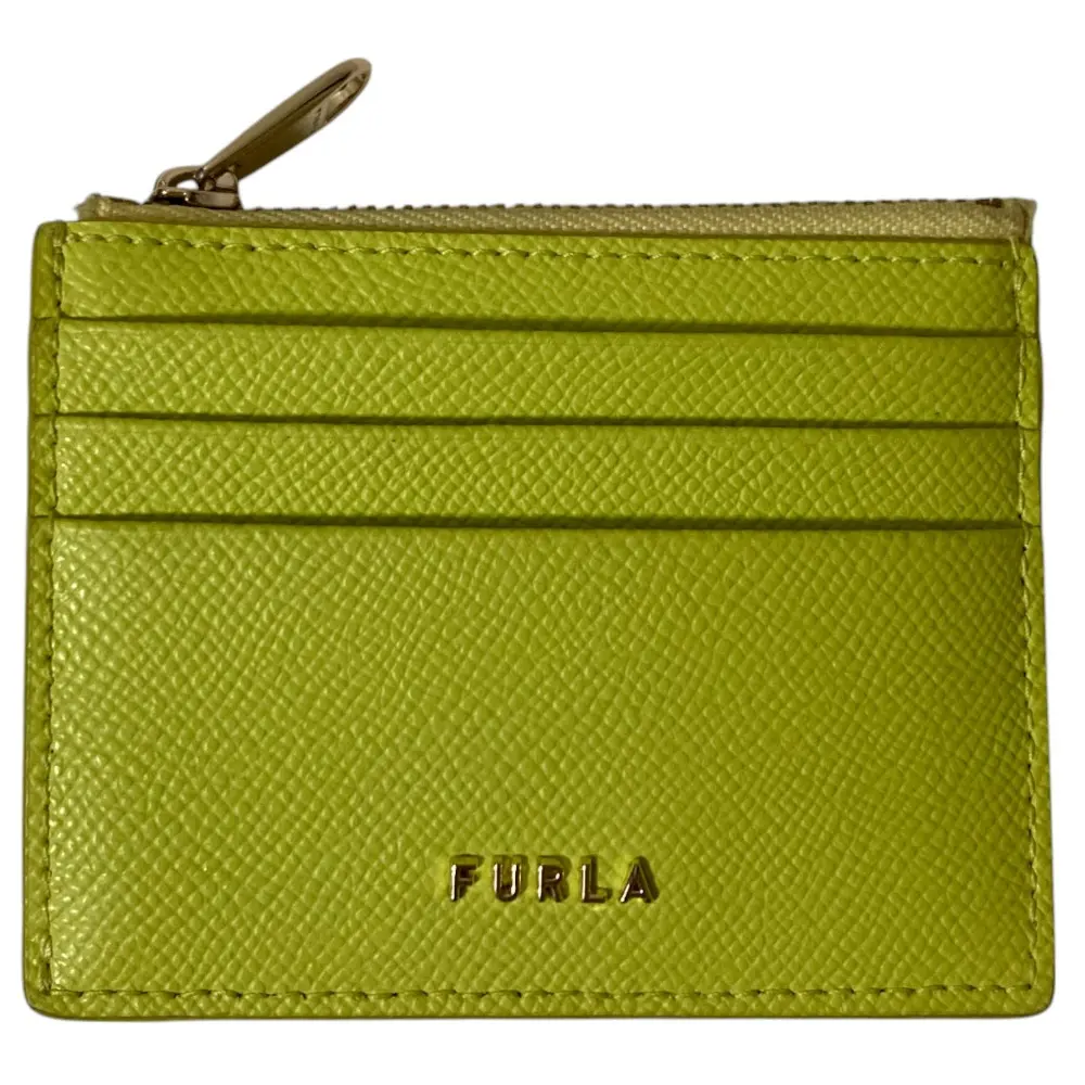 FURLA フルラ レザー フラグメントケース カードケース コインケース 小銭入れ イエロー