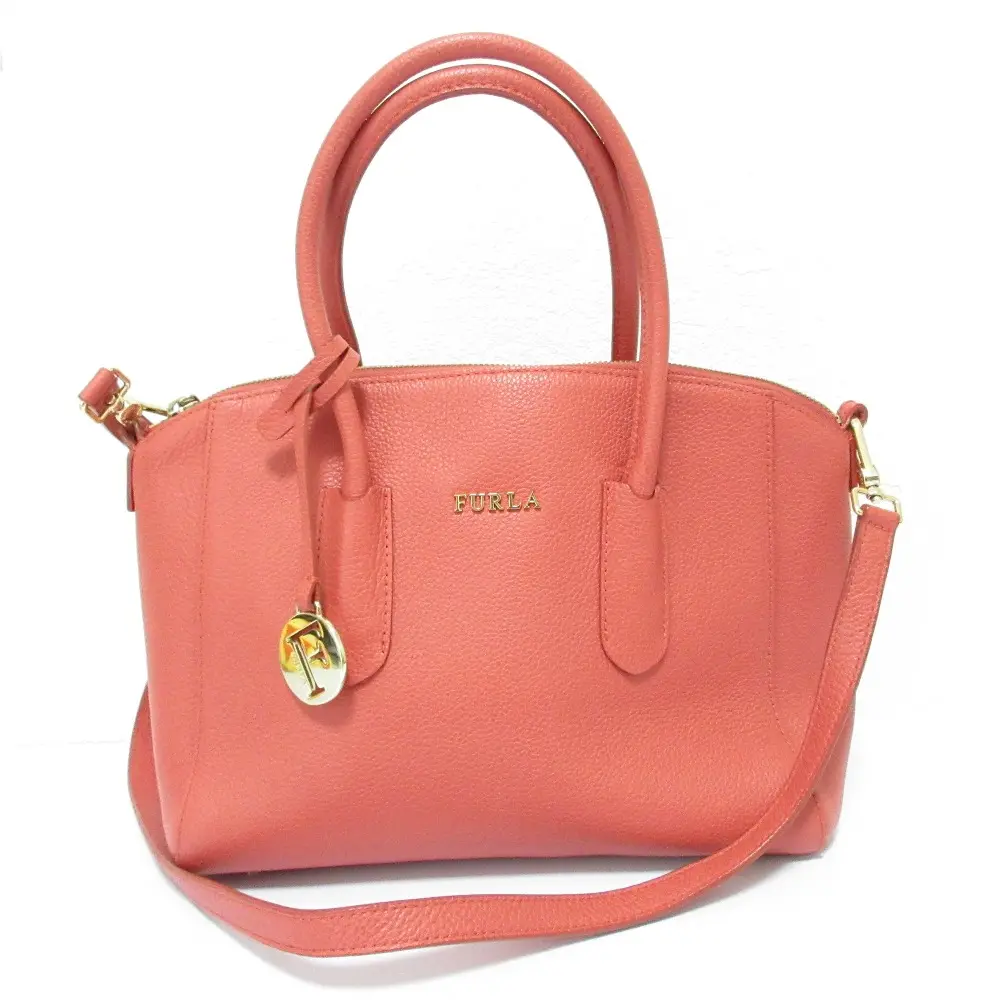 FURLA フルラ テッサ レザー 2WAY ショルダーバッグ ハンドバッグ ピンク