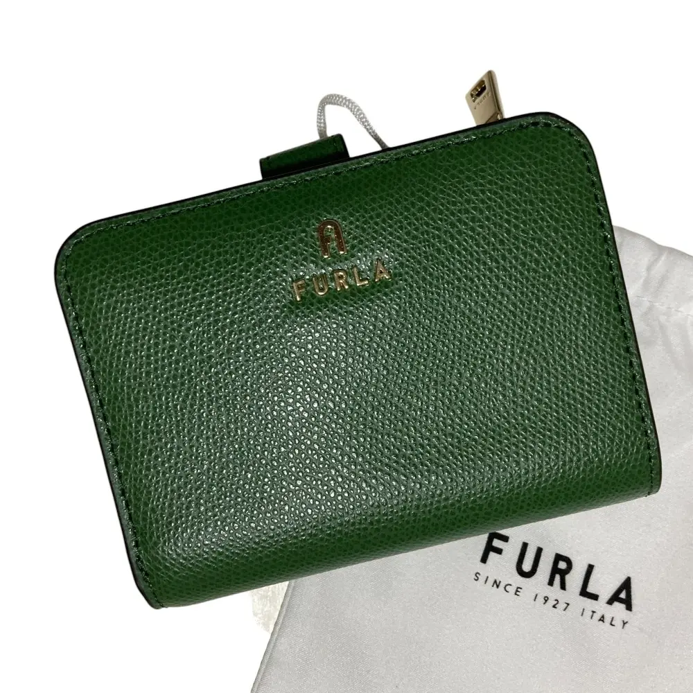 FURLA フルラ カメリア コンパクト ウォレット レザー 二つ折り 財布 WP00315 グリーン