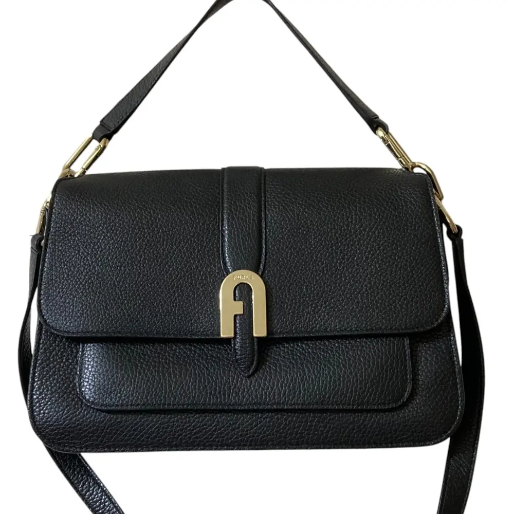 FURLA フルラ SOFIA GRAINY レザー 2way ショルダーバッグ ハンドバッグ ブラック