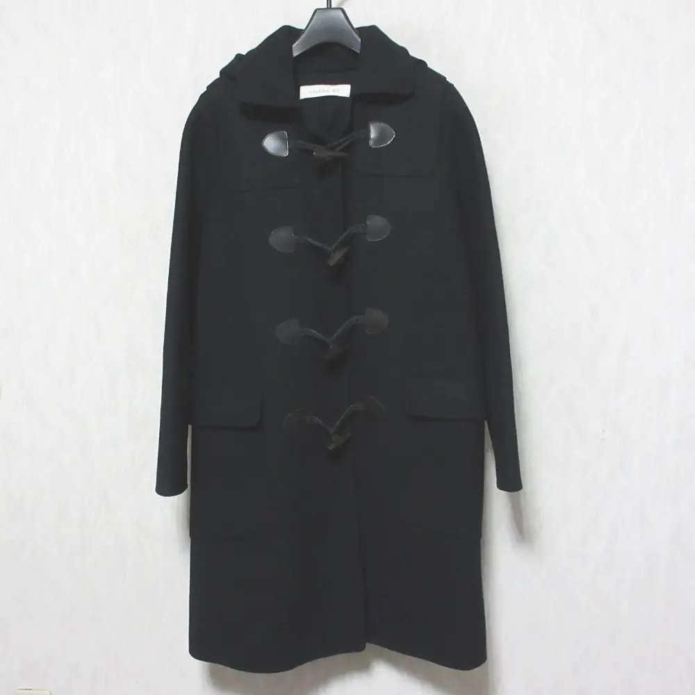 GALERIE VIE ギャルリーヴィー トゥモローランド カシミヤ×ウール ロング丈 ダッフルコート 1 ネイビー