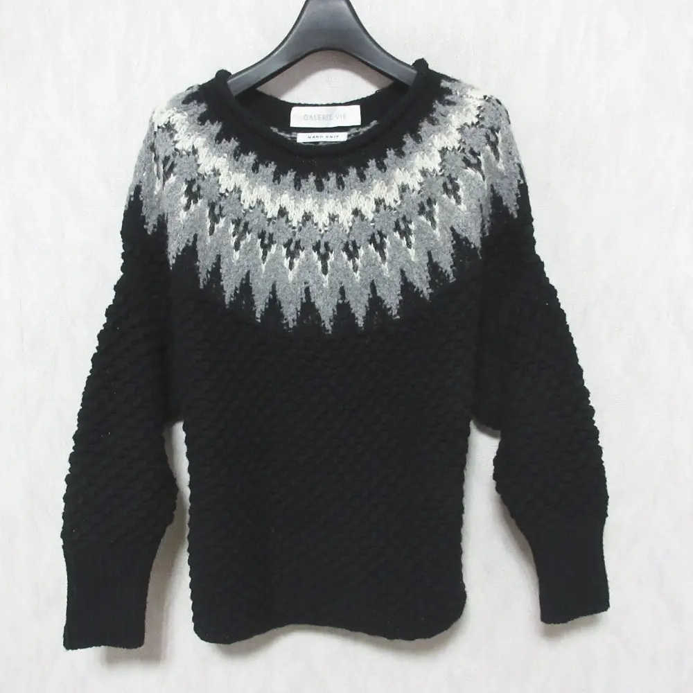 【極美品】ギャルリーヴィー　galerie vie ウールグラデーションニット 美品 GALERIE VIE グラデーションタートルニット S ネイビー｜Yahoo