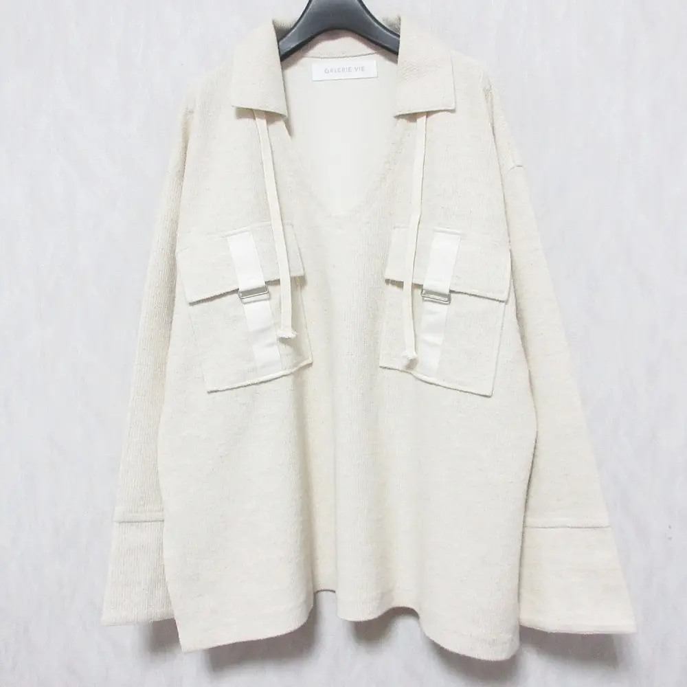 GALERIE VIE ギャルリーヴィー トゥモローランド コットンリネンオーバーサイズドプルオーバー 23-03-11-03139 S アイボリー系