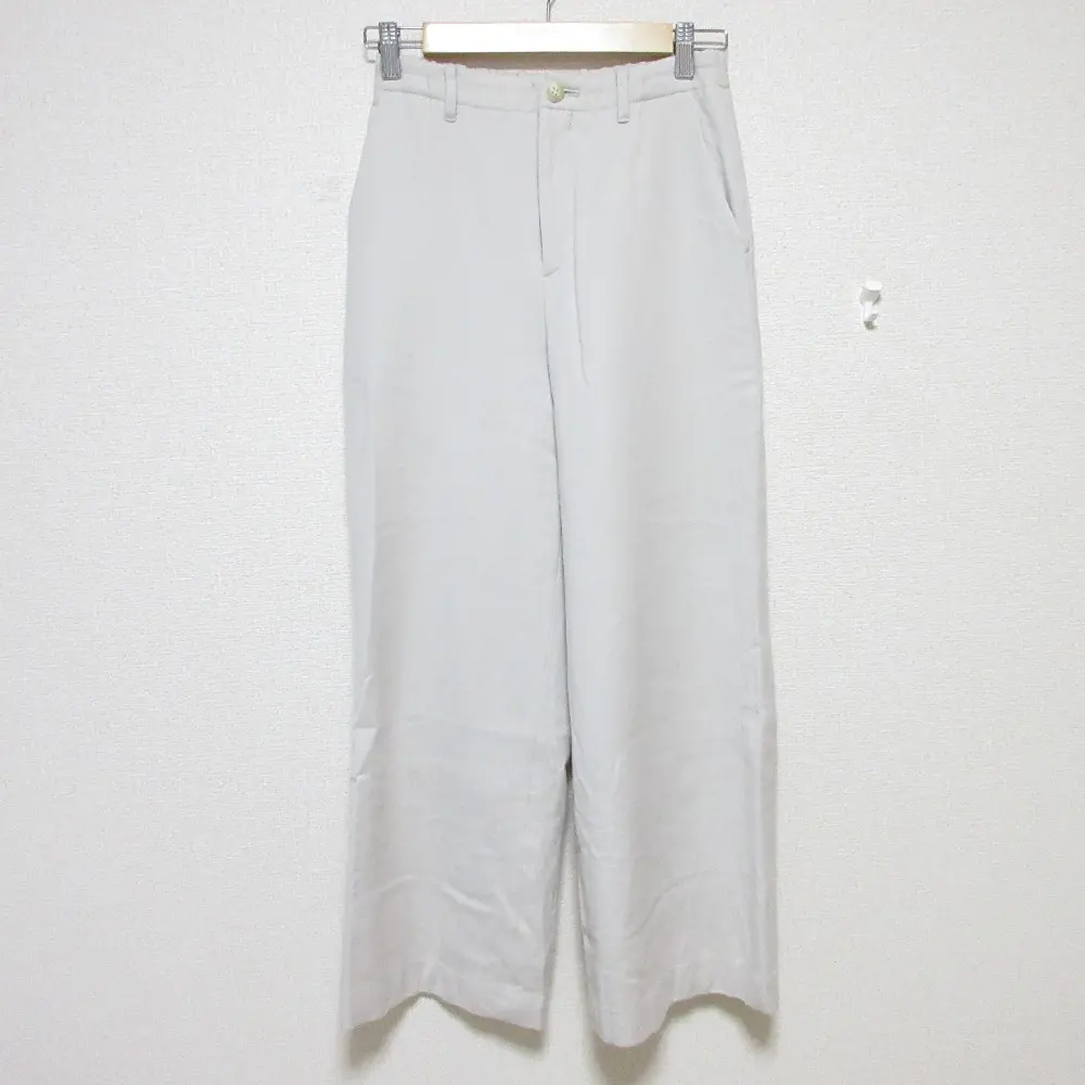22AW GALERIE VIE ギャルリーヴィー トゥモローランド ウールサキソニー ストレートパンツ スラックス 34 ライトベージュ