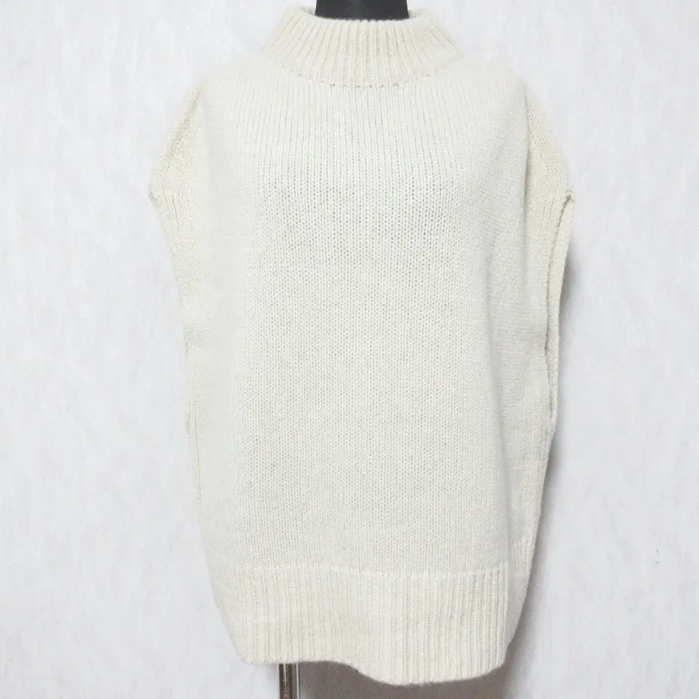 21AW GALERIE VIE ギャルリーヴィー ファインウール ビルドネックベスト 23-02-14-02105 S ライトベージュ