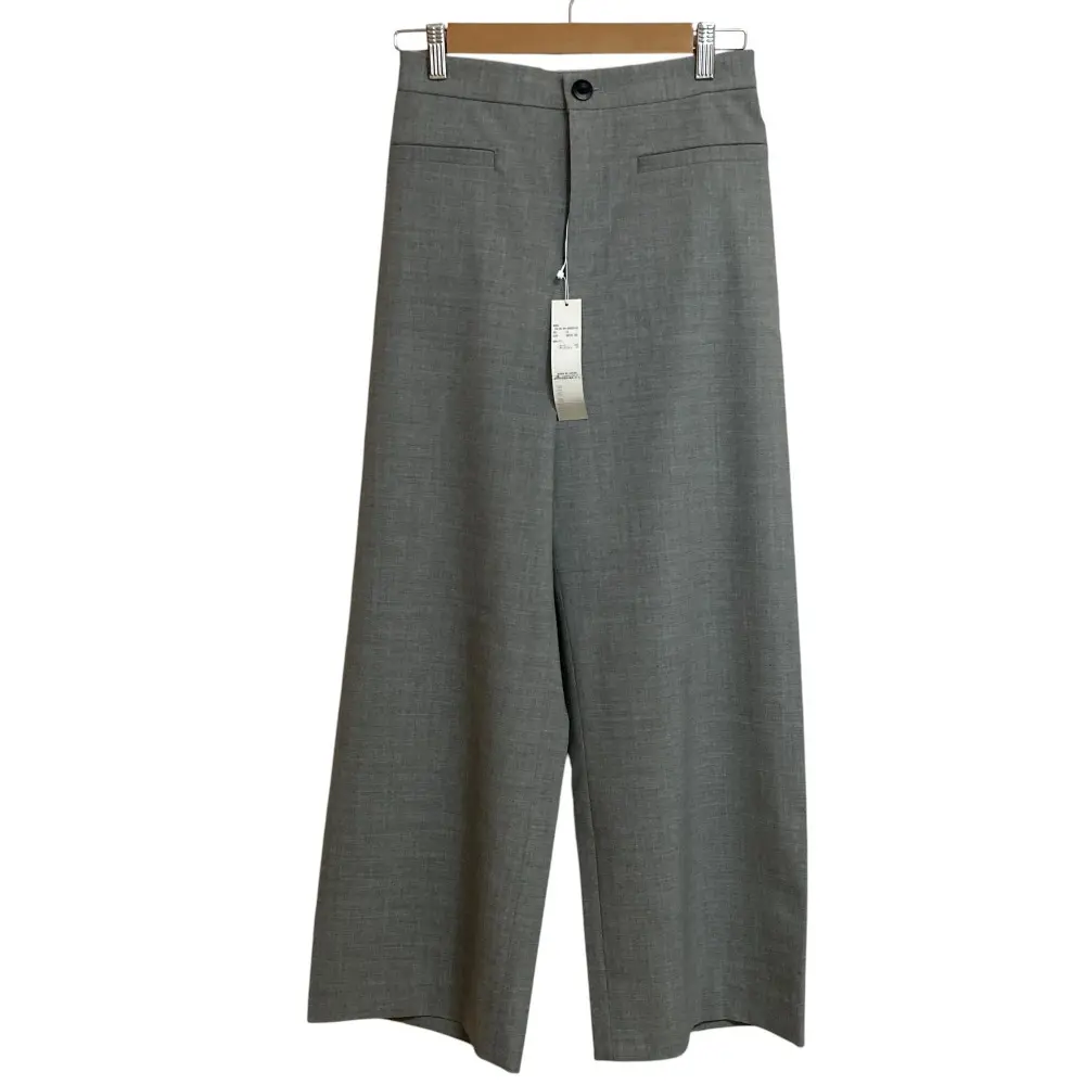 GALERIE VIE ギャルリーヴィー ストレッチ バックギャザーワイドパンツ サイズ36 グレー
