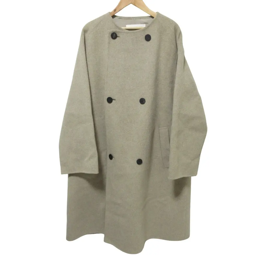 21AW GALERIE VIE ギャルリーヴィー ウールダブルフェイス カラーレストレンチコート 36 ベージュ